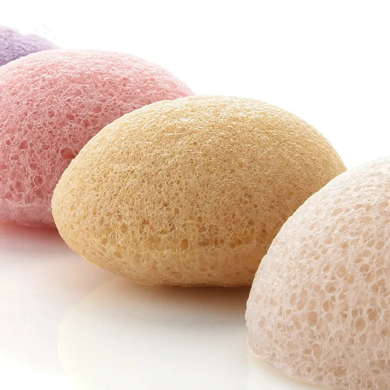 Овальная форма Konjac Губка косметический спонж губка для очистки лица Натуральный аморфофаллюс коньяк слоеное приспособление для очистки лица промывочный флаттер 1 шт