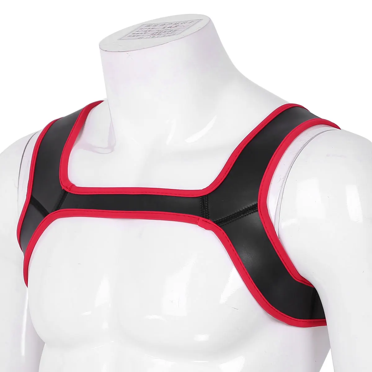 Men Chest Harness Belt Sexy Chest Neoprene Double Shoulder Wide Straps Muscles Harness Club Party Costume Accessories Strap
