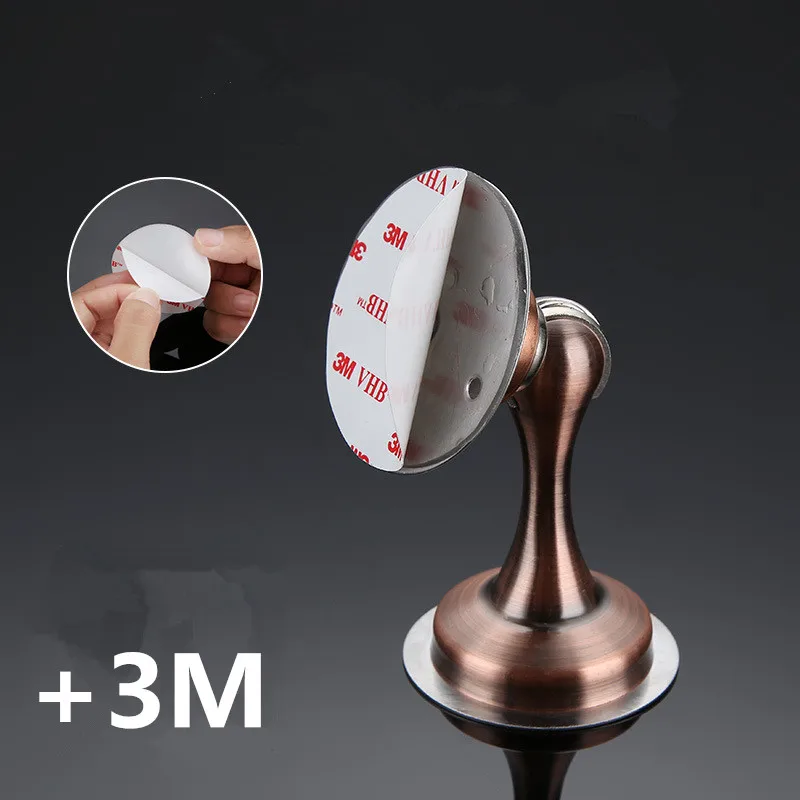 

Punch-free door suction dual-use door suction transparent silicone 3M Stainless Steel Strong Magnetic Door Stopper Suction Gate