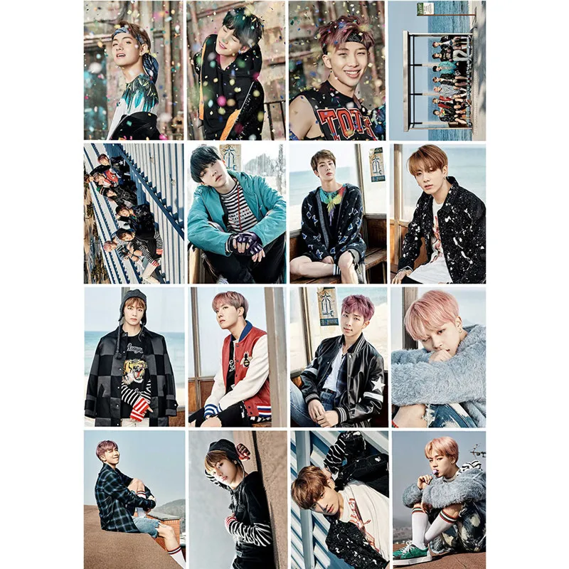 16Pcs/Set Kpop Bangtan Boys Photo Card 2ND SPECIAL ALBUM YOU NEVER WALK ALONE Autograph Photocard for Fans Collection | Канцтовары для