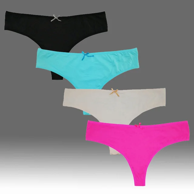 Plus Size Thong Kalon 6-Pack Women's Seamless Thongs Nylon