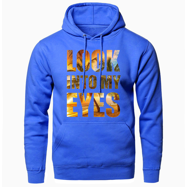 trend 2020 spring autumn hooded hoodie look into my eyes fashion print slim fit tracksuits windproof sweatshirt hip hop tops