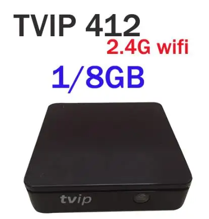 Хорошее качество ТВ коробка IP 410 412 415 четырехъядерный 1g 8g tv ip410 без wifi Android 6,0 и Linux OS телеприставка медиаплеер - Цвет: TVIP 412 2.4G WIFI