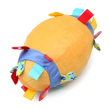 Jingle игрушки Мягкие Спорт на открытом воздухе детские плюшевые регби хобби раннее образование колокольчик набитый рука ловли детей мяч захват силы тренировки