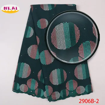 

African Lace Fabric 2019, Swiss Circle Patten Lace Materials, Newest Cotton Lace Dresses Fabric Mr2906b