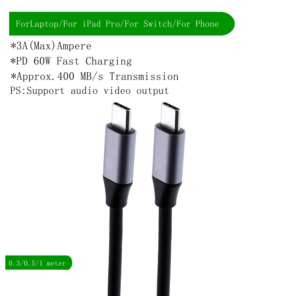 Кабель с Type c 3 1 на C USB Gen2 3A 60 вт 10 гбит/с|Компьютерные кабели и разъемы| |
