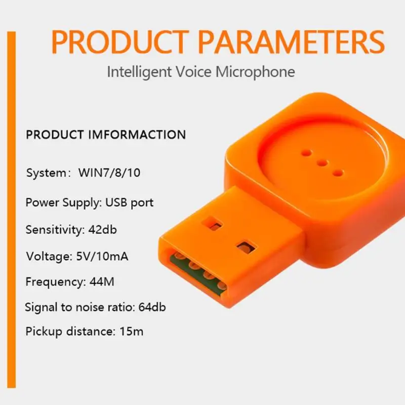 AI умный голосовой микрофон USB умный микрофон компьютер USB мини беспроводной всенаправленный микрофон