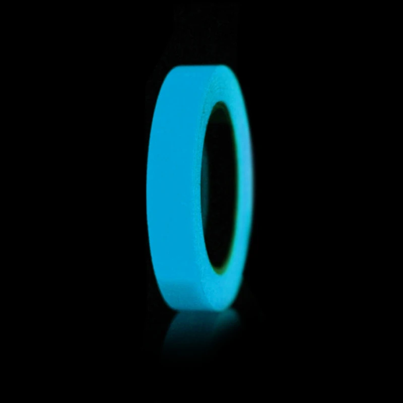 1 м светящаяся флуоресцентная Ночная лента самоклеящаяся светится в темноте клейкая Предупреждение ющая безопасная декоративная лента для дома - Цвет: blue
