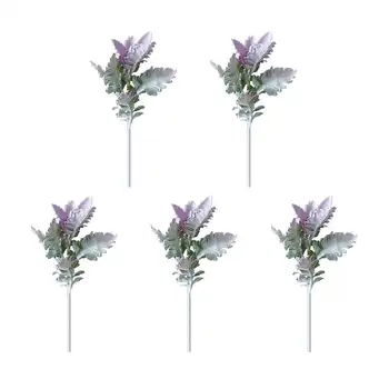 

Miller Plants Fuzzy Flocked Artificial Purple Leaves Fake Silk Flower Simulation Plant Silver Leaf Chrysanthemum Decoration