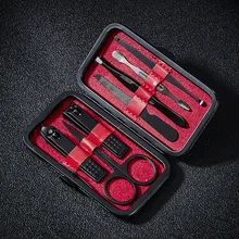 Встречаются по всей 7 шт./компл. маникюр кусачки для ногтей педикюр набор Портативный путешествия гигиенический набор Нержавеющая сталь кусачки для ногтей набор инструментов