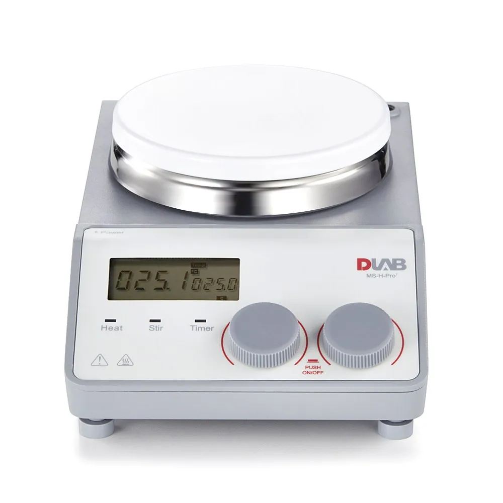 

LCD Digital Hotplate Magnetic Stirrer With Support Clamp & Sensor Stainless Steel With Ceramic Coated Hotplate Dlab MS-H-PROT