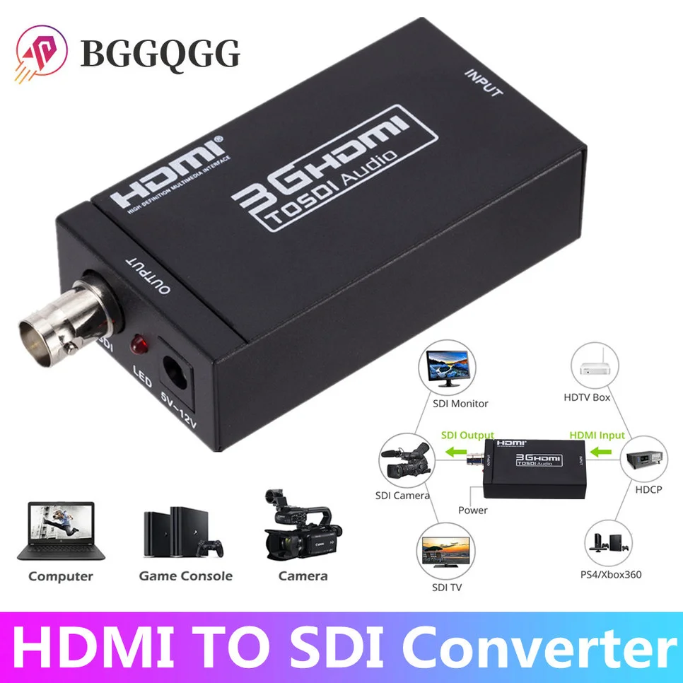 Преобразователь bggqg 3G HDMI в SDI/адаптер SDI внешний адаптер/адаптер 3G-SDI