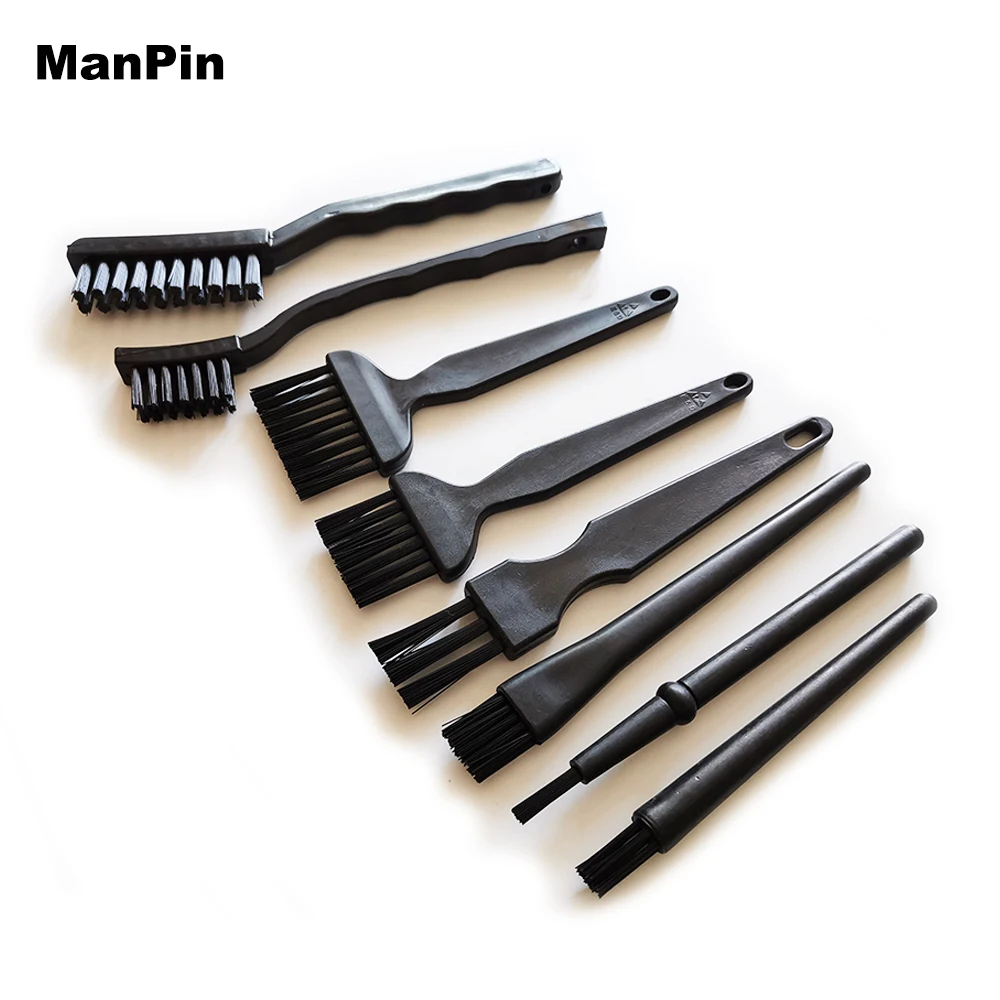 8Pcs Black Anti-Static ESD Brush for Electronics Dust Removal BGA PC PCB Circuit Board Keyboard Computer Cleaning Rework Tool