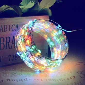

100 Led Solar LED String Light Waterproof Copper Wire String Fairy Garland Christmas Party Wedding Decoration Garden Lamp 10m