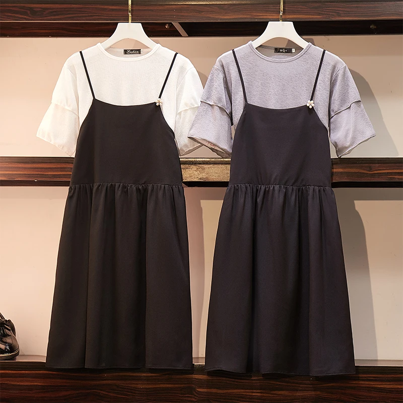 

2019 New Arrival Shudaji Three Quarter Office Lady Pullover O-neck Regular Elastic Waist Knee-length Regular Solid Calf-length P
