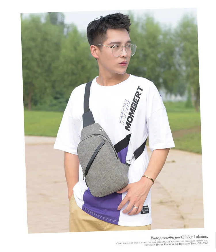 Cross Border Chest Pack Men Casual Shoulder Bag Men's Bag Shoulder Bag Backpack Versatile Multi-functional Outdoor Wallet Men's