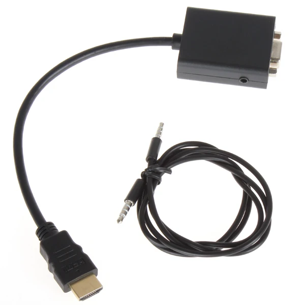 1080P HDMI к VGA и аудио HD видео кабель конвертер