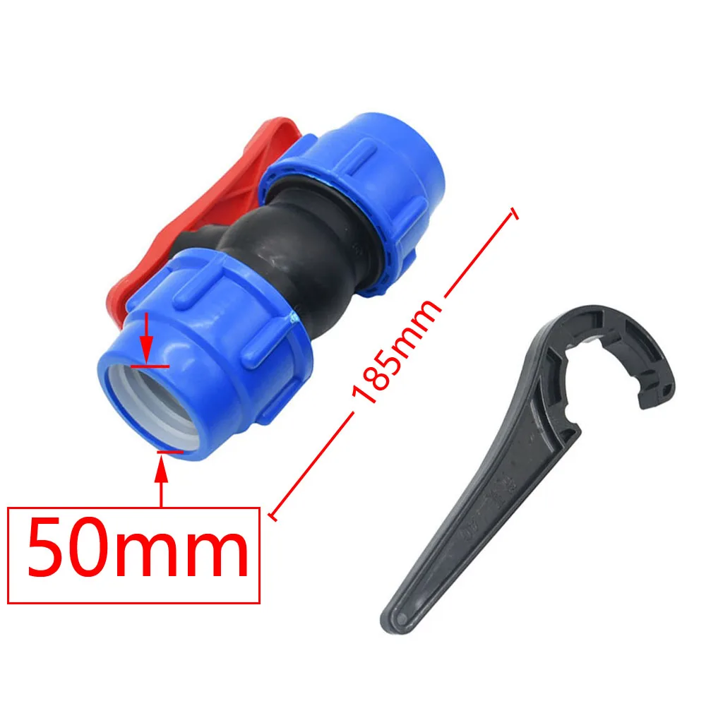 수도관 플라스틱 볼 밸브, 1 1.2 1.5 3 방향 퀵 커넥터, T형 PVC PE 고속 연결, 32mm, 40mm, 50mm, 1 개