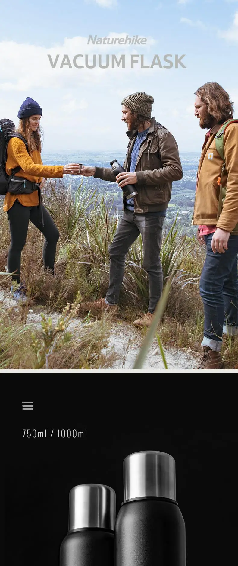 Naturehike открытый Теплоизоляционный чайник 24 часа сохранение тепла 2200 мл большой емкости 304 чайник из нержавеющей стали