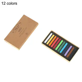 

12 Colors Easy Use Drawing Line Stick Toner Portable Smooth Hair Dye Soft Pastel Painting Chalk Set Brush Bright Color