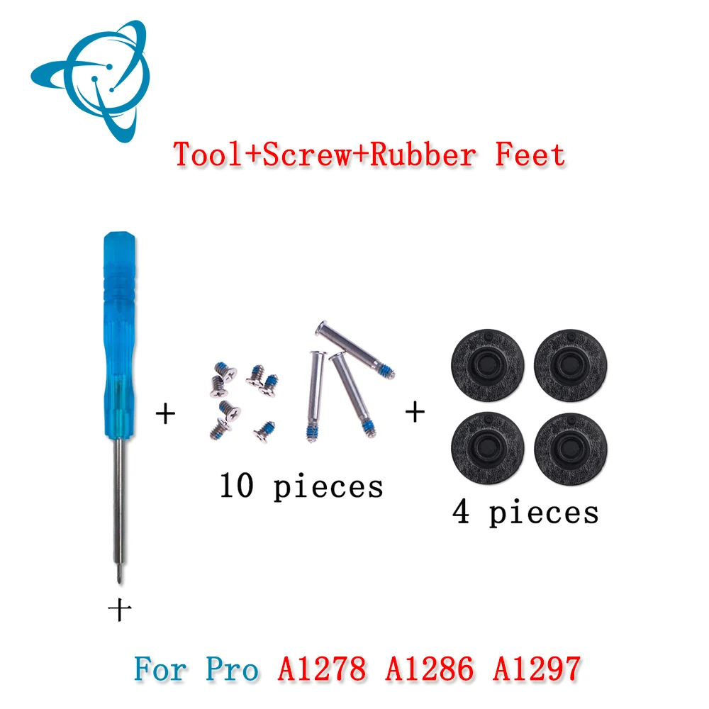 Shenyan New A1278 A1286 A1297 Bottom Case Rubber Feet +Bottom Screws Set+Screwdriver For Macbook Pro 13" 15" 2008-2012 Year |