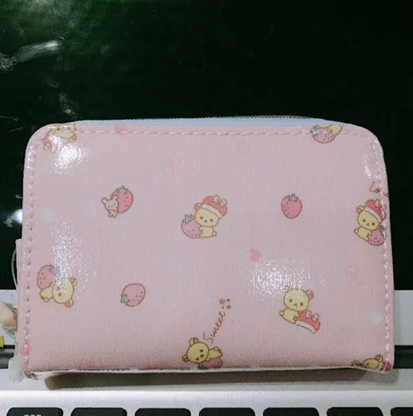 【HUGYOURSKIN】Korilakkuma Dot Card Wallet (Pink) Korilakkuma dot card wallet (Pink) - hug your skin