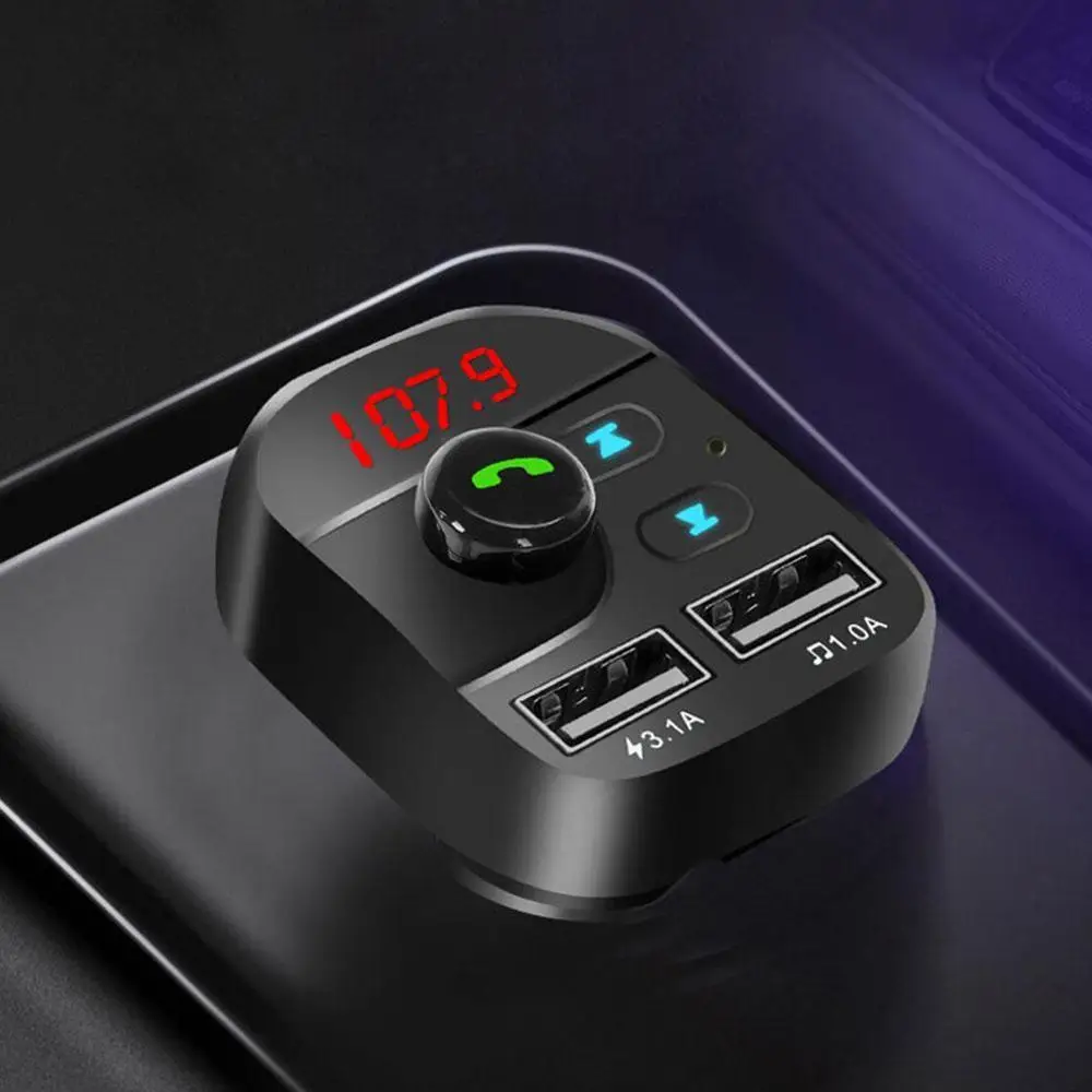 Автомобильный комплект Bluetooth 5,0 беспроводной fm-передатчик громкой связи lcd MP3-плеер USB зарядное устройство 3.1A автомобильные аксессуары дропшиппинг