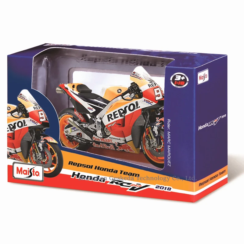 1:18 Yamaha 2018 Champion Team Racing Silvardo Alloy Motorcycle Model Toy Car 