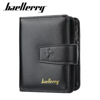New Business Men Wallets Zipper Card Holder High Quality Male Purse New PU Leather Vintage Coin Holder Men Wallets 2