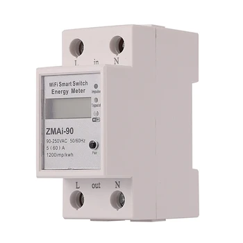 

Digital Display Wifi Smart Meter Household Single-Phase Rail Type Electric Energy Meter 50Hz / 60Hz