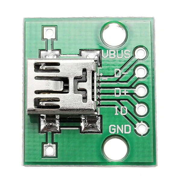 LEORY 1 шт. USB для DIP Женская головка Mini-5P патч для DIP 2,54 мм плата адаптера