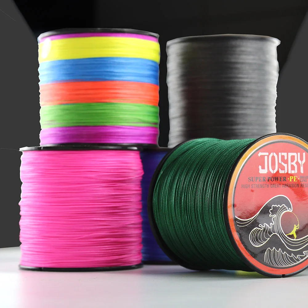 

JOSBY 500M Fly Fishing Line 4 Strand PE Carp Braided Wire Peche Sea Spinning Multifilamento Cord 10~80LB 100% PE