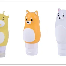 Эмульсия в форме бегемота/лошади/жирафа/белого медведя/Шиба-ину для путешествий, силиконовый переносной косметический контейнер для шампуня