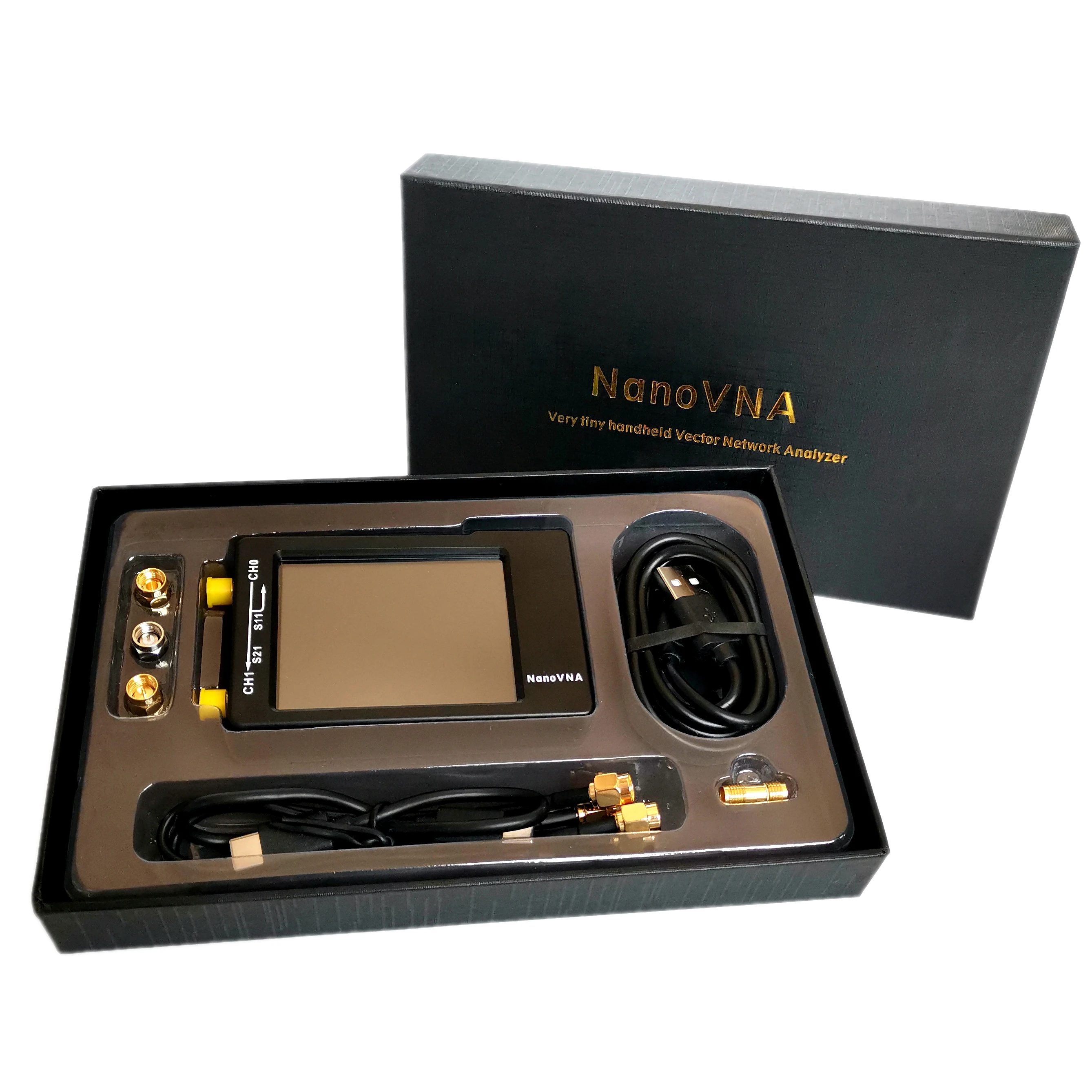 NanoVNA-H 50KHz~1.5GHz Nano VNA HF VHF UHF UV Vector Network Analyzer Antenna + Battery LCD Plastic Case | Игрушки и хобби