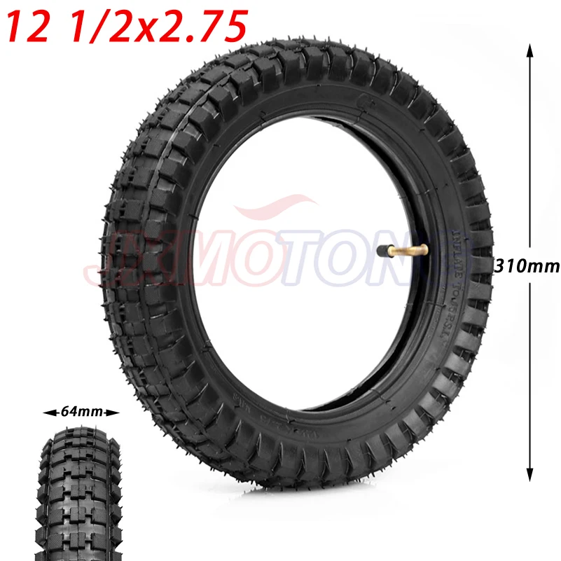 12.5x2.75 12-1/2x2.75 Tire & Inner Tube Set for Razor MX350 MX400 Dirt Rocket 