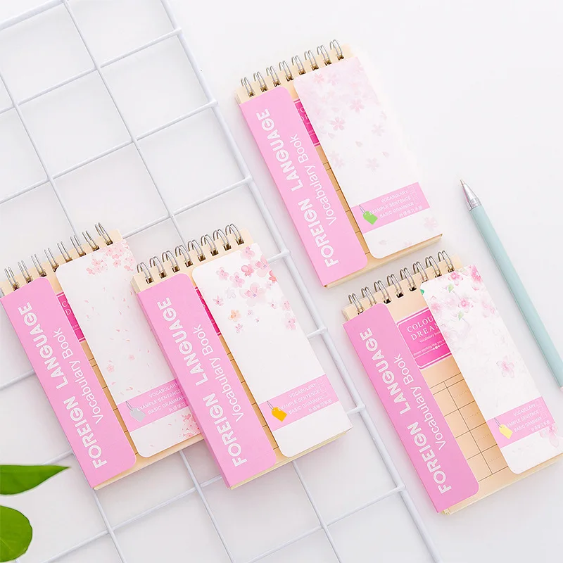 

Kawaii Cherry Students Vocabulary Notebook English Words Card Kids Study Notes Cute Stationary