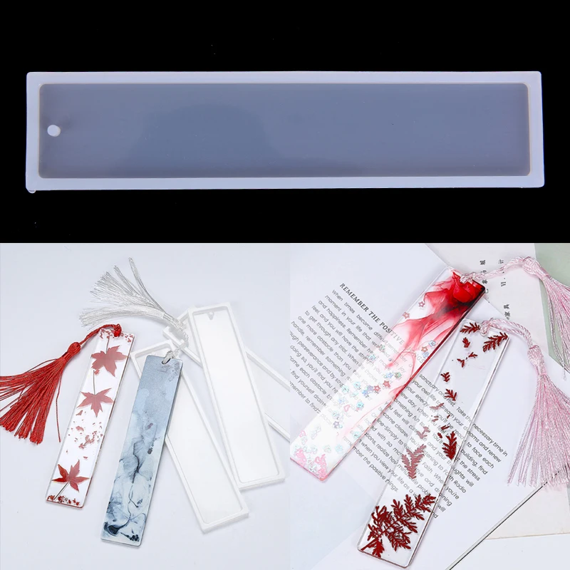 

Rectangle DIY Silicone Bookmark Mold, DIY Bookmark Mould Making Epoxy Resin Jewelry Craft Silicone Transparent Mold