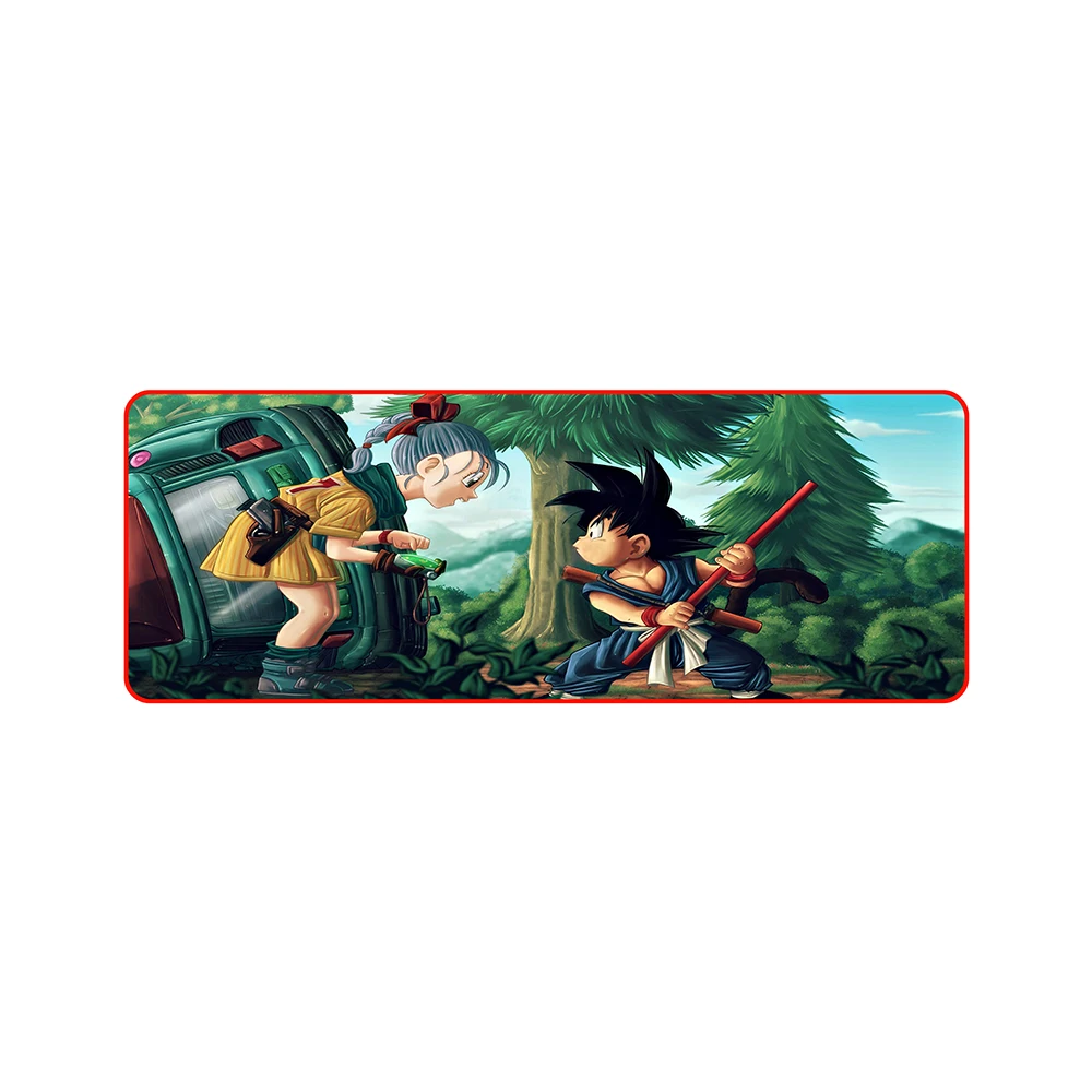 FFFAS Dragon Ball игровой коврик для мыши большой коврик для мыши в стиле аниме RGB компьютерный коврик для мыши геймерский коврик Mause светодиодный коврик с подсветкой Клавиатура Настольный коврик