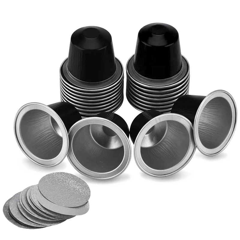 50Sets Refillable Coffee Capsules for Nespresso