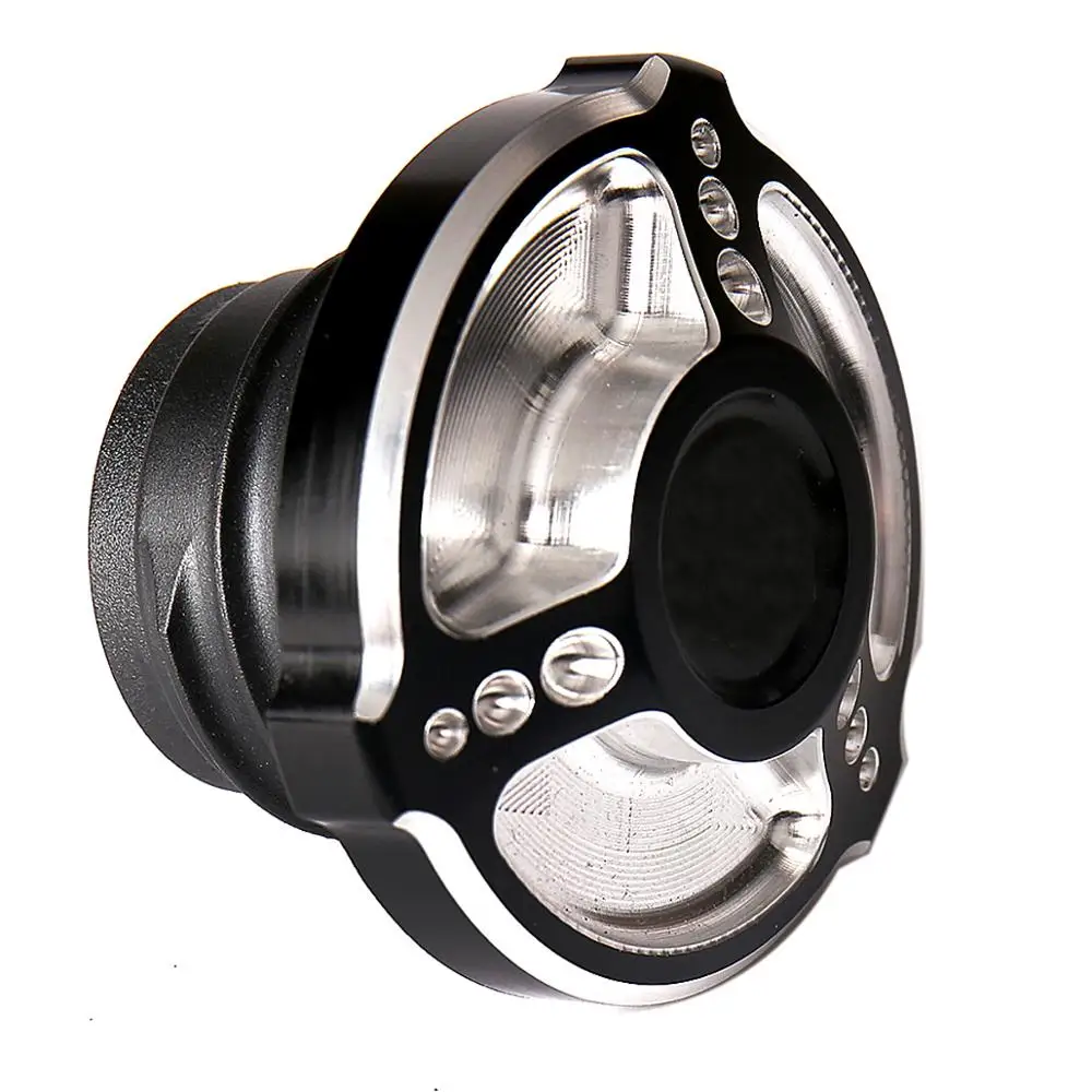 

Motorcycle CNC Aluminum Screw-In Flush Moun Fuel Gas Tank Cover Oil Cap Fit For Harley Sportster Dyna Black 1996-2016