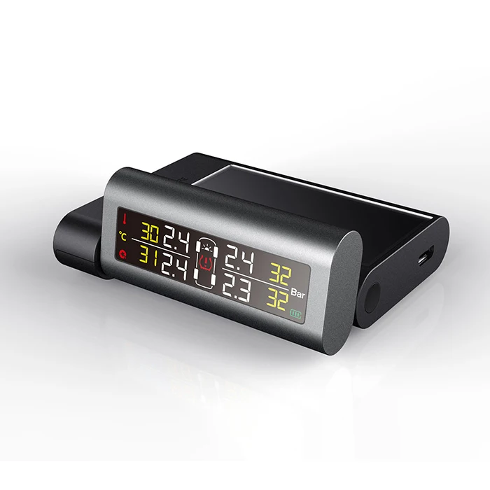 На солнечной энергии; TPMS автомобильный беспроводной с ЖК-дисплеем система сигнализации давления в шинах