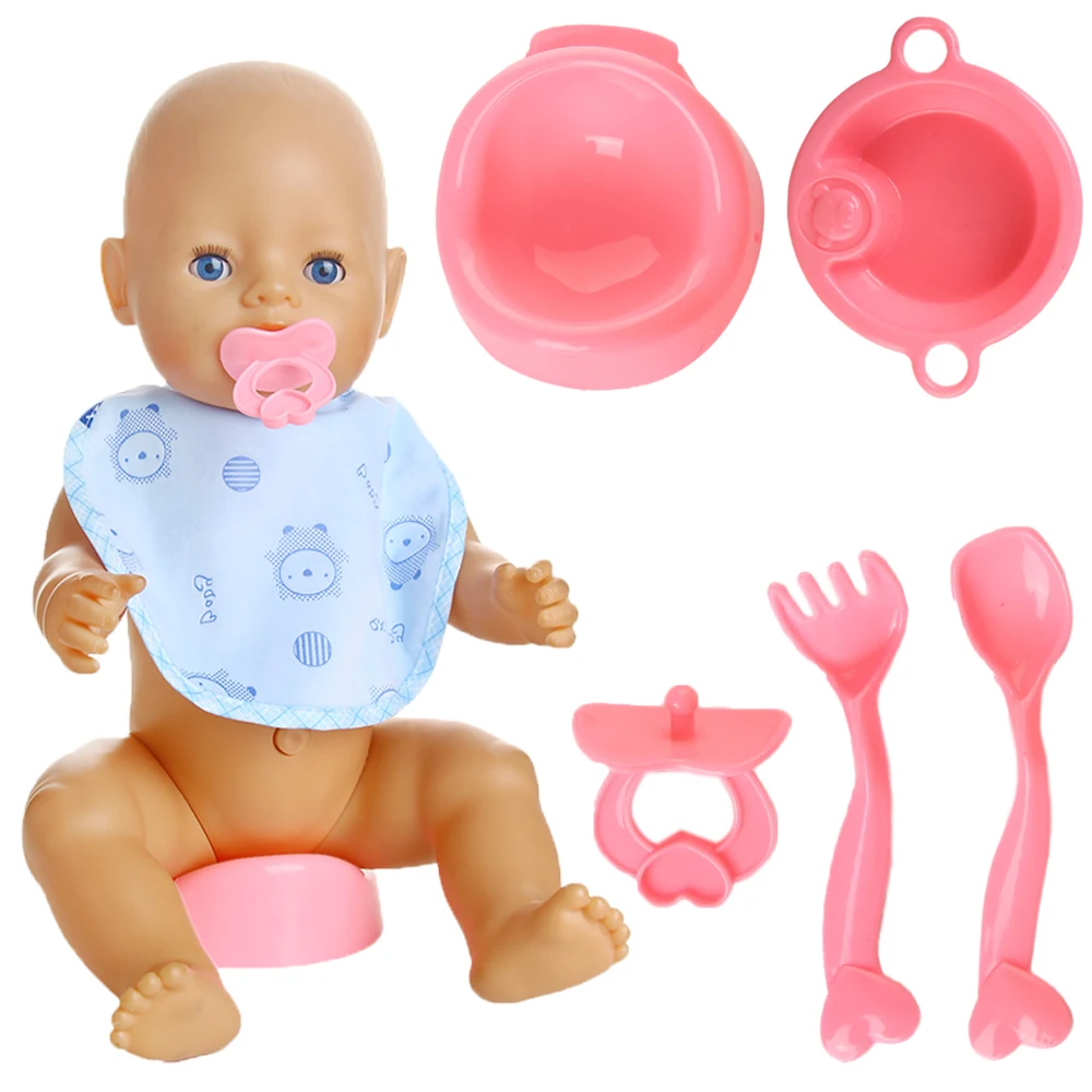 Poupée à manger et à laver outils appropriés 18 pouces poupée américaine et 43cm bébé nouveau-né poupée, notre génération, cadeau de noël pour fille