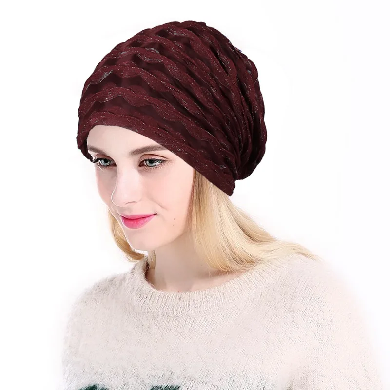 Женская Весенняя и осенняя Хлопковая шапочка Baotou, женская теплая шапка, модная Повседневная зимняя волновая шляпа в стиле хип-хоп