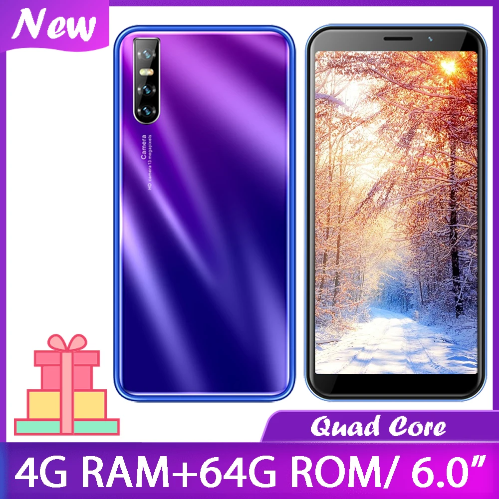 Оригинальный смартфон V30 с четырехъядерным процессором Android 6 дюймовый экран