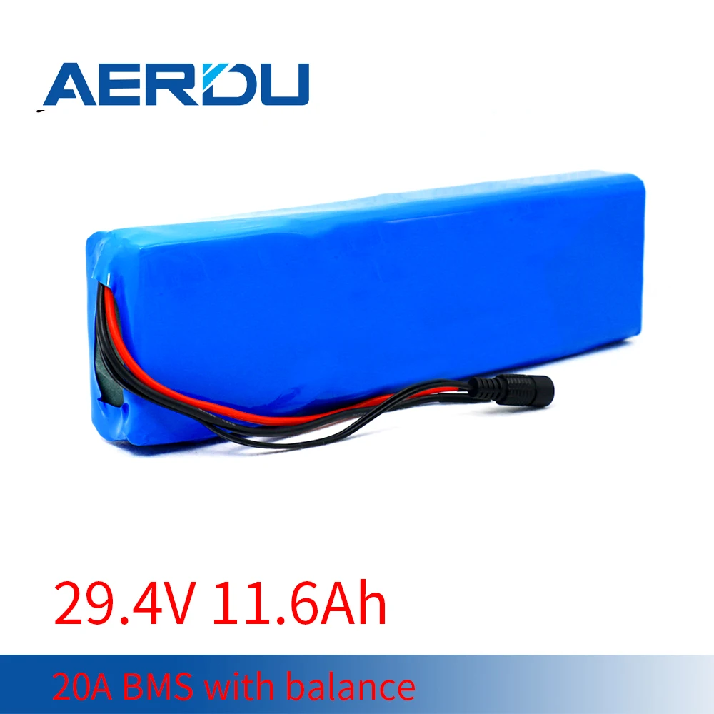 

AERDU 7S4P 24V 12ah 18650rechargeable lithium battery pack with BMS for electric motor bicycle ebike scooter wheelchair cropper