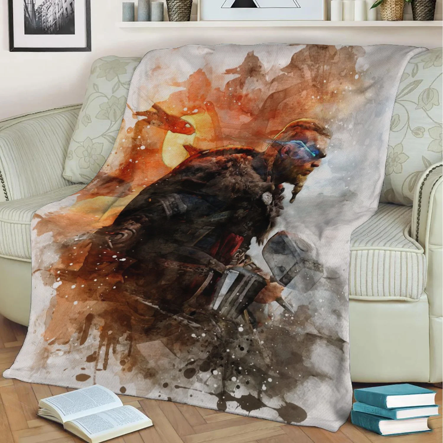 Assassins Creed Valhalla Stampa 3D Coperta Di Peluche Gettare Sul Divano Decorazioni Per La Casa Calore Morbido Coperta Lavabile Pisolino Dropshipping