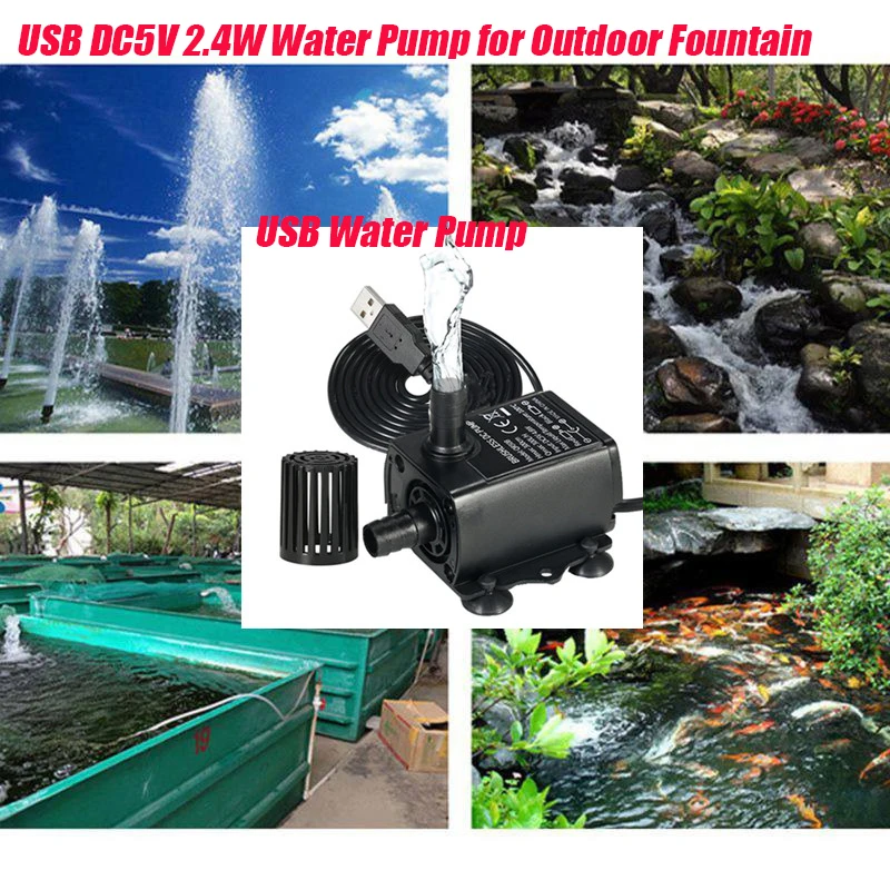 usb water Pump Мини солнечный фонтан Солнечный фонтан сад бассейн пруд открытый солнечная панель фонтан плавающий фонтан украшение сада - Цвет: usb water Pump