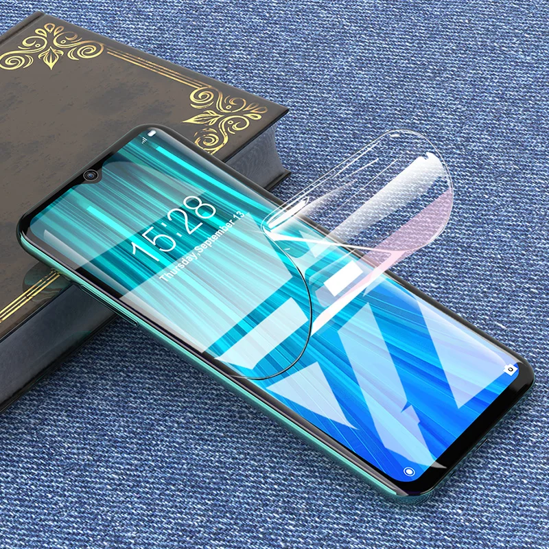 2 pçs filme de hidrogel para xiaomi redmi nota 8t 7 9 9 s c pro protetor de tela para mi nota 10 9 se 8 9t a2 lite pro poco x3 filme