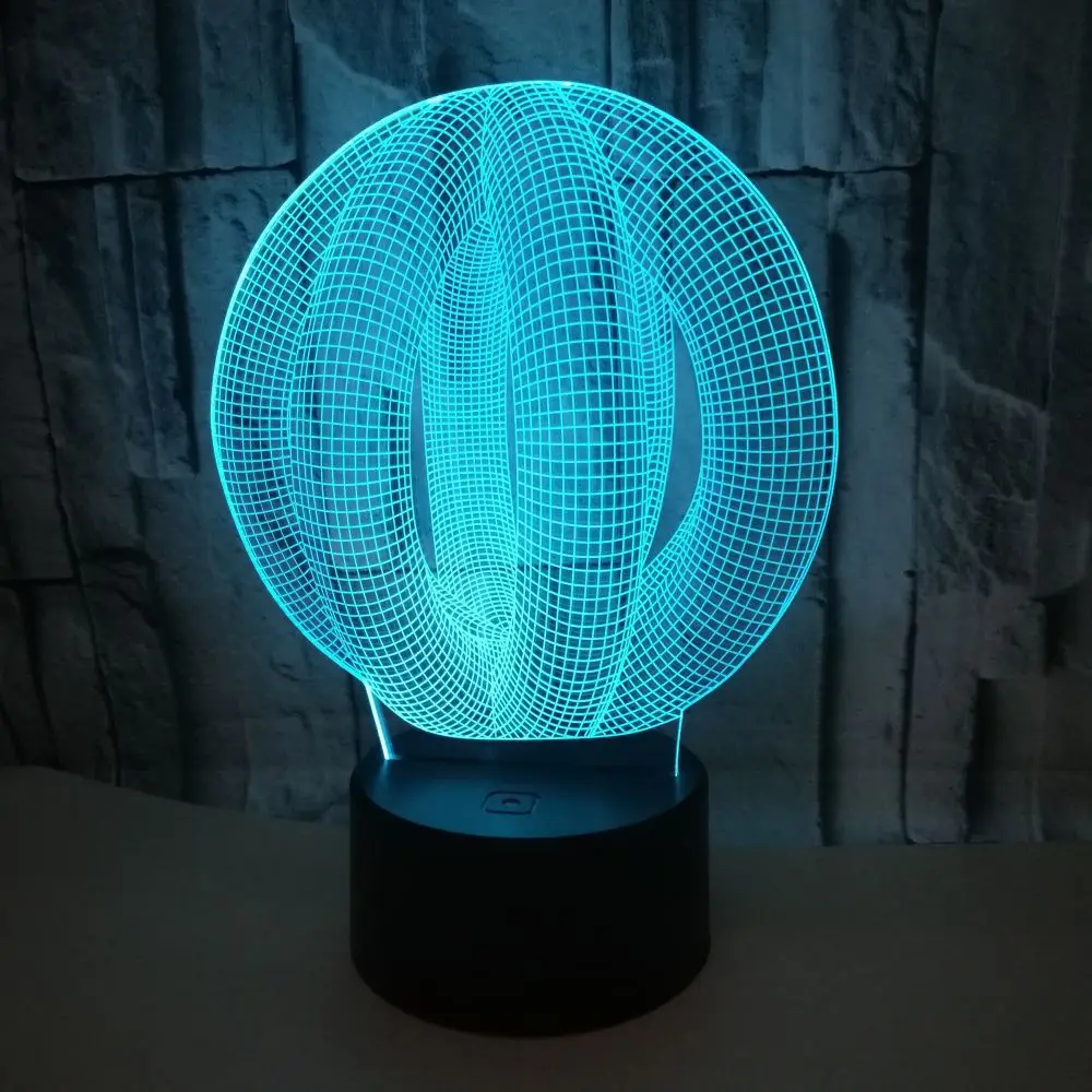 

Foreign Trade New Style Abstract 3D Night Lamp Colorful Touch Remote Control 3D Lamp Manufacturers Direct Selling Pattern Custom