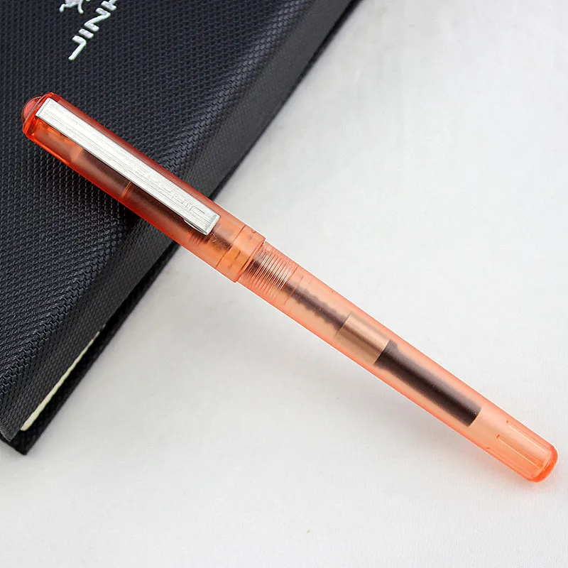Высококачественная ручка Jinhao из нержавеющей стали с зажимом для школьников, студентов, офиса, обучения детей, авторучка 0,38 мм/0,5 мм, перо, выберите